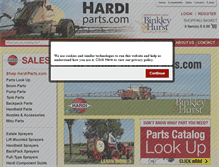 Tablet Screenshot of hardiparts.com